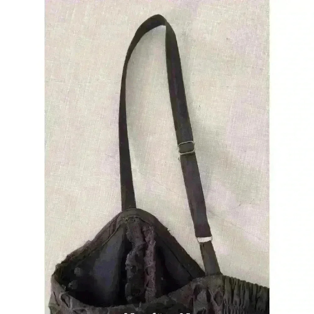 Anthropologie Sz 4 Catrina Cami Top Black Embroidered Boho Festival Western - Picture 7 of 11